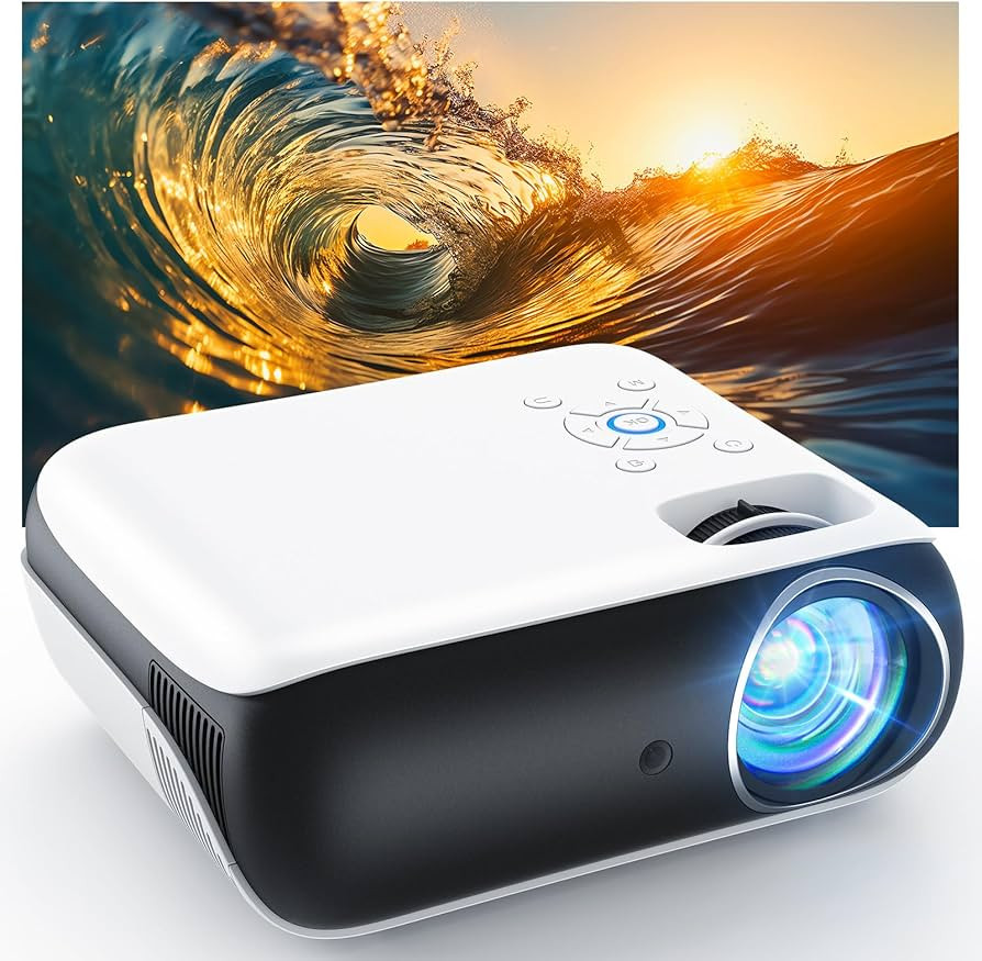 HAPPRUN Projector, Native 1080P Bluetooth Projector, Portable Outdoor Movie Projector, Full HD Mi... | Amazon (US)