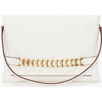 Victoria Beckham Chain Pouch Bag Bag With Strap In White Leather - Size UK | Victoria Beckham US