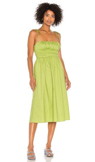 Song of Style Marianne Midi Dress in Green. - size XXS (also in L, M, S) | Revolve Clothing (Global)