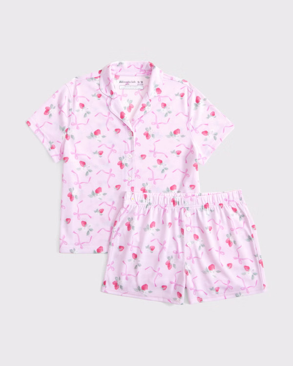 girls shorts pajama set | girls pajamas | Abercrombie.com | Abercrombie & Fitch (US)
