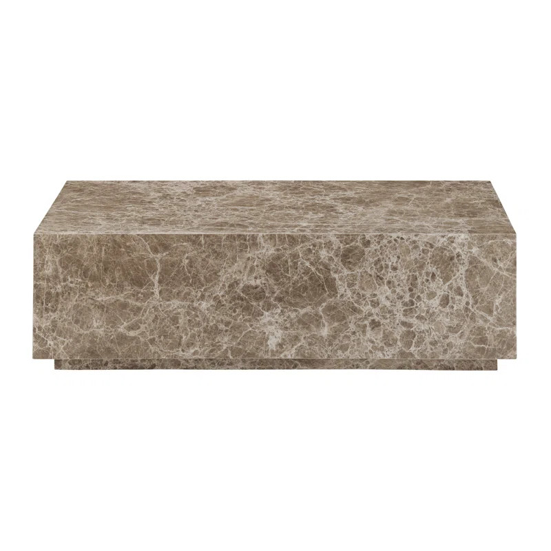 Crafted from marble with an earthy brown and ivory veining, this cocktail table brings bold, orga... | Wayfair North America