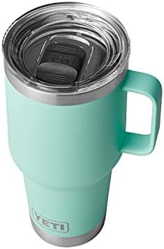 YETI Rambler 30 oz Travel Mug, Stainless Steel, Vacuum Insulated with Stronghold Lid, Seafoam | Amazon (US)