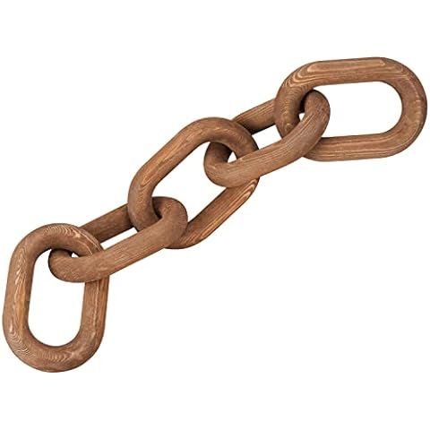 Creative Co-Op Reclaimed Wood 3 Links Chain, Natural | Amazon (US)