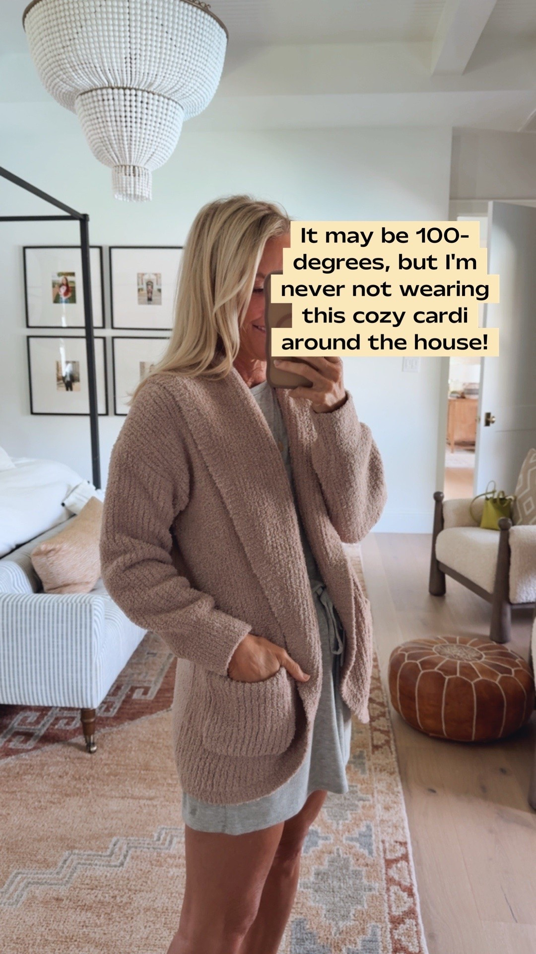 I could live in this cozy cardigan and pj set. 
Set: xs

#LTKSeasonal #LTKOver40 #LTKdayinmylife