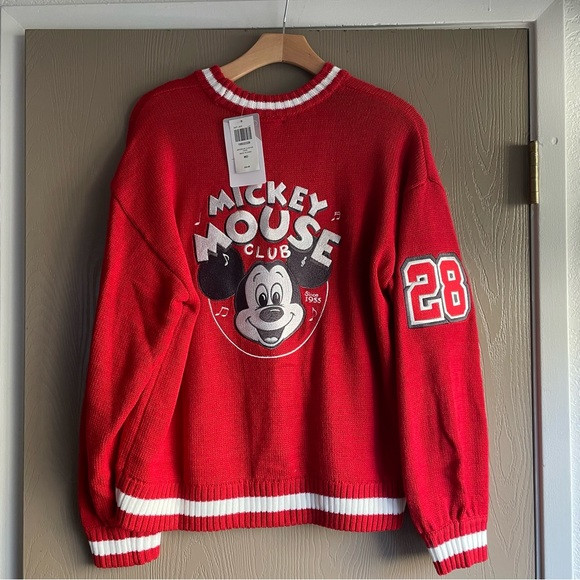 Her Universe Disney100 Mickey Mouse Club Vintage Varsity Girls Cardigan NWT MD | Poshmark