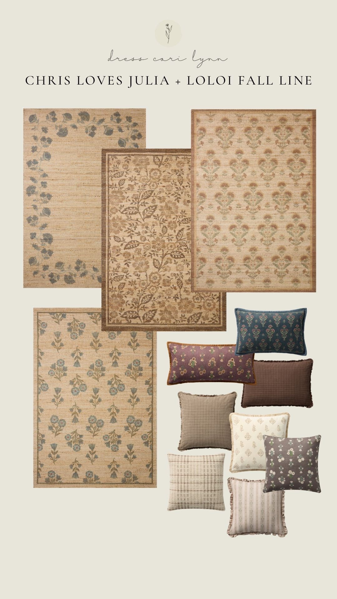 Chris loves Julia’s new line with Loloi is fall magic. 🍁🍁🍁