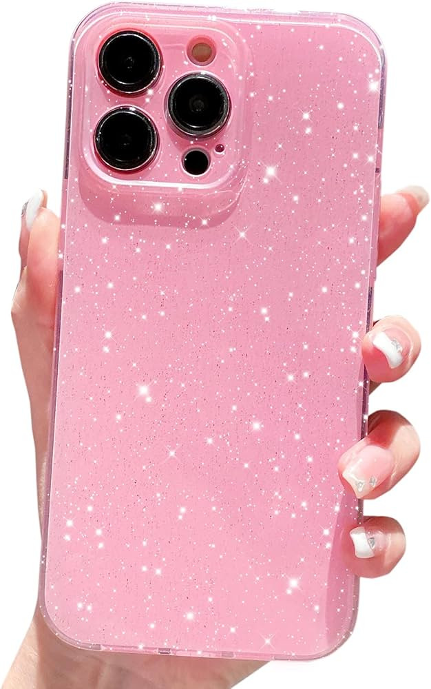 OWLSTAR Glitter Phone Case for iPhone 15 Pro Case 6.1" 2023, Cute Bling Slim Sparkle Protective, ... | Amazon (US)