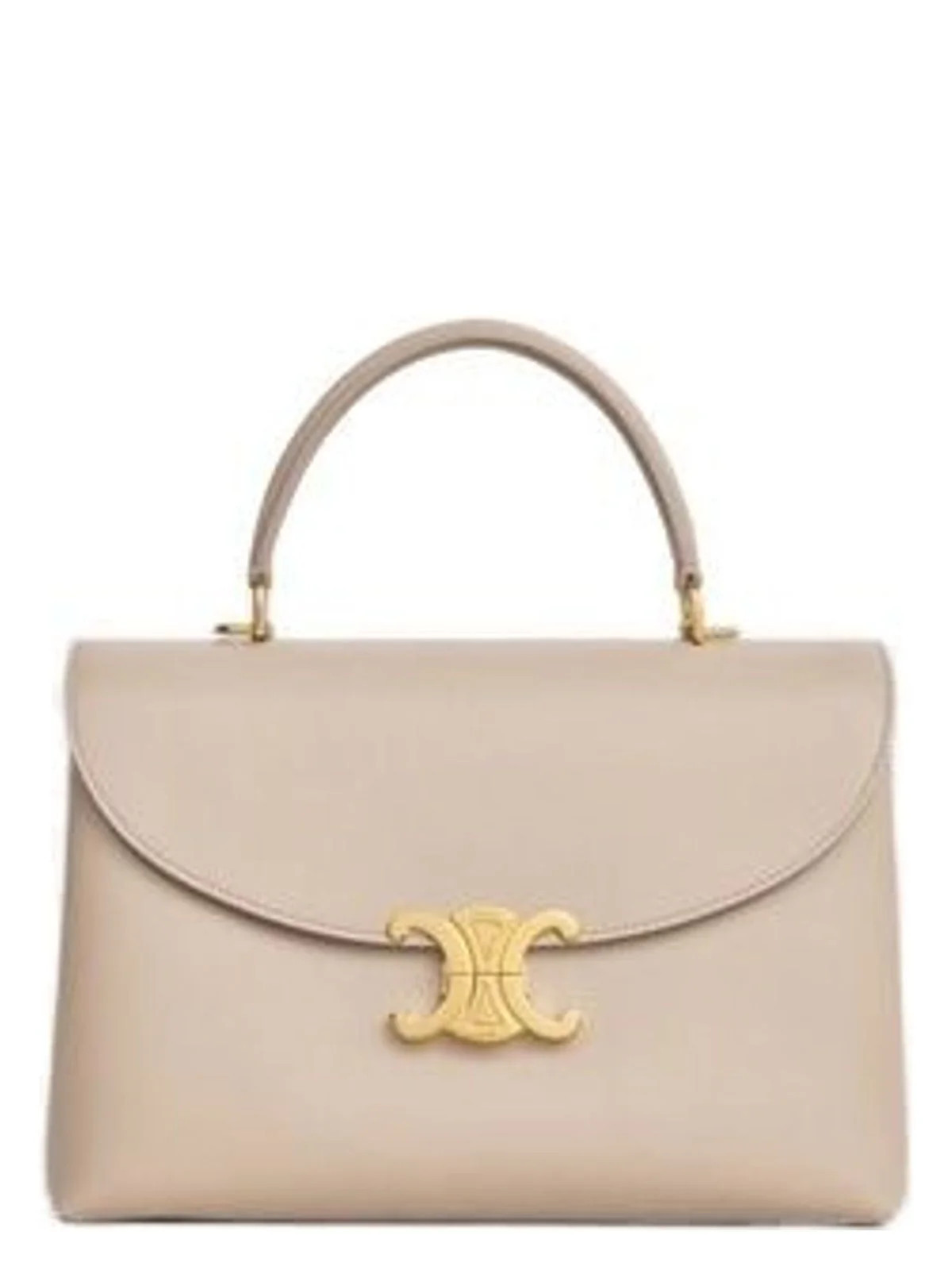 Celine Women's Nino Media Leather Handbag in Beige | 117523FXK Color 03CP | LOZURI