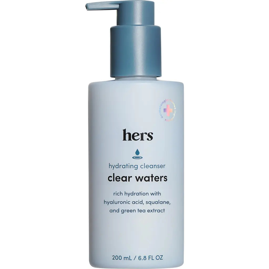 HIMS & HERS Clear Waters Hydrating Cleanser Gentle, pH-Balancing, Squalane Face Wash with Hyaluronic Acid in Blue at Nordstrom | Nordstrom