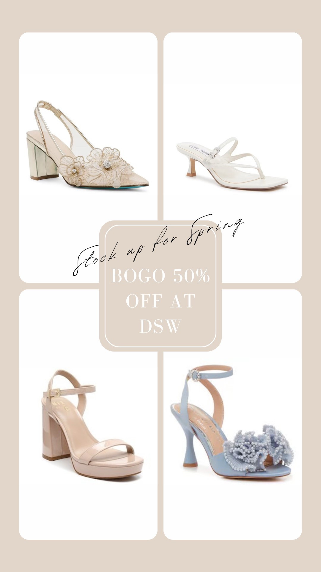 Who’s ready for Spring?? Stock up on heels at DSW during their BOGO 50% off sale!! 

#LTKStyleTip #LTKSaleAlert