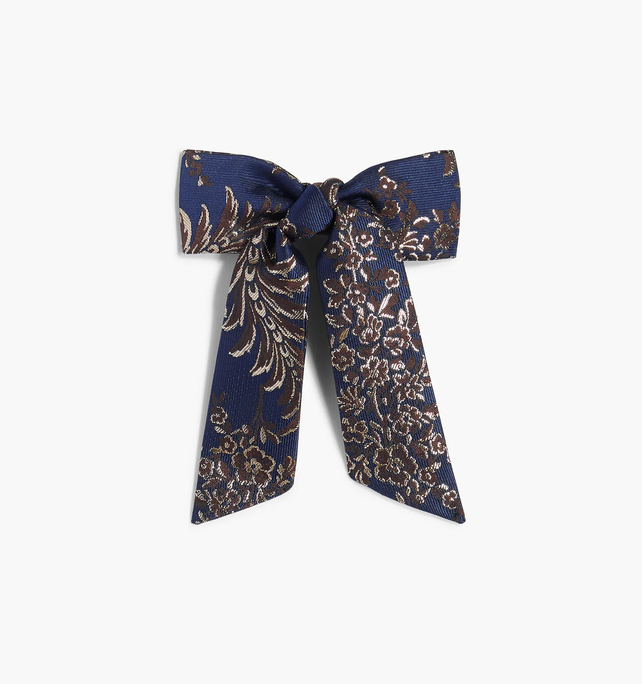The Belle Bow - Navy Bird Brocade | Hill House Home
