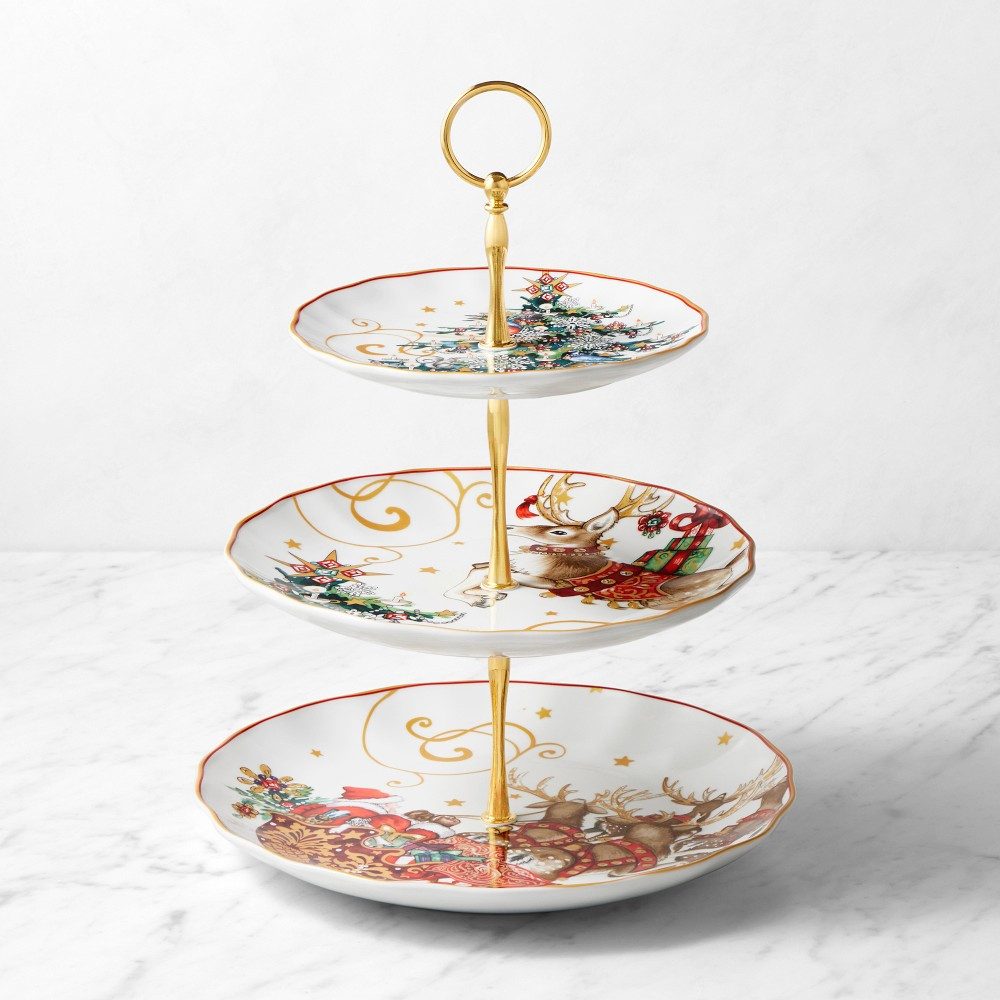 'Twas The Night Before Christmas 3-Tiered Stand | Williams-Sonoma