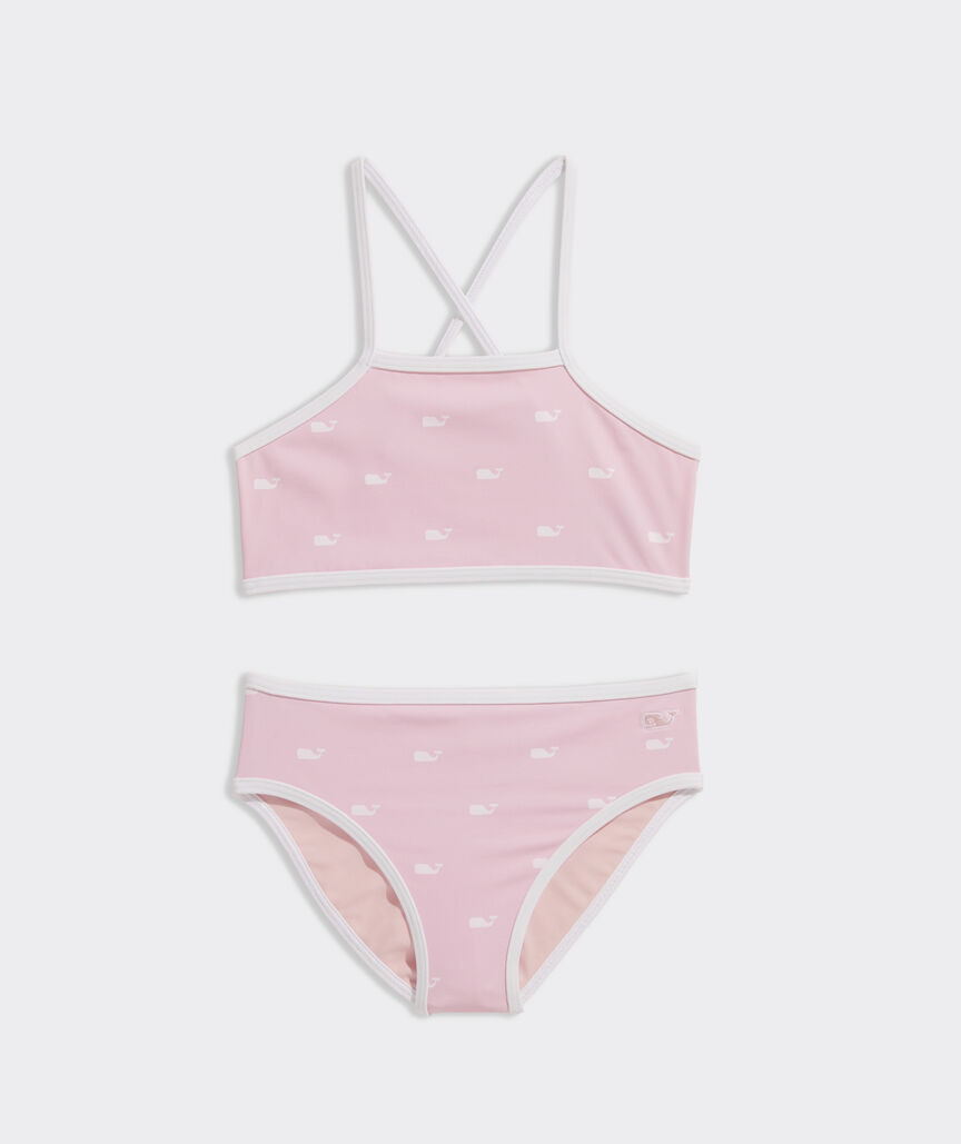Girls' High Neck Tipped Bikini | vineyard vines