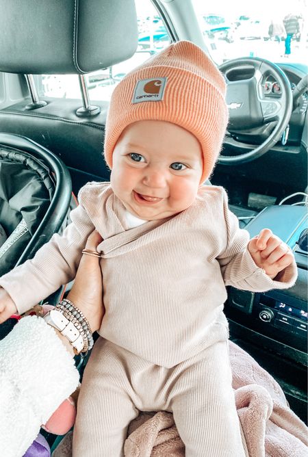 Baby girl 
Baby girl outfit 
Baby girl clothes 
Outfit for baby girl
Clothes for baby girl 
Beanie 
Carhartt beanie 
Beanie for baby girl 
Baby girl winter style 
How to dress baby in the winter 
Cold weather baby outfit 
Outfit for baby in cold weather 

#LTKbaby