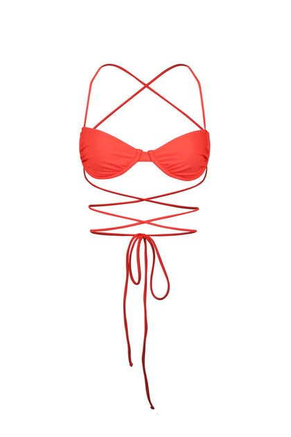 Thin Ruched Bra (Orange) | SAME