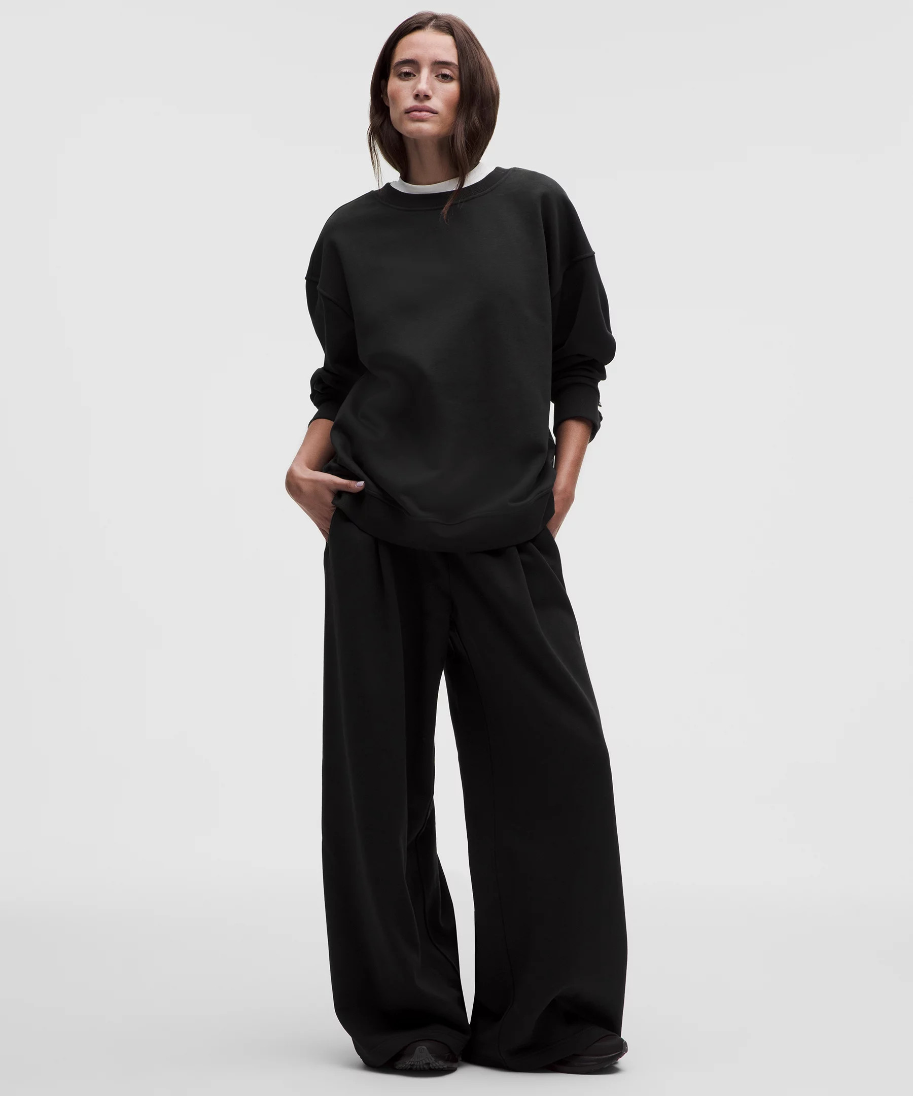 French Terry Mid-Rise Wide-Leg Pant | Lululemon (US)