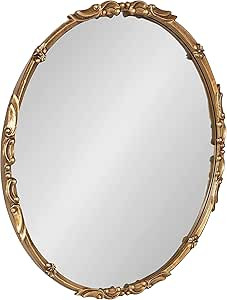Kate and Laurel Brynley Vintage Ornate Round Circle Mirror with Scrolling Detailing and Tradition... | Amazon (US)