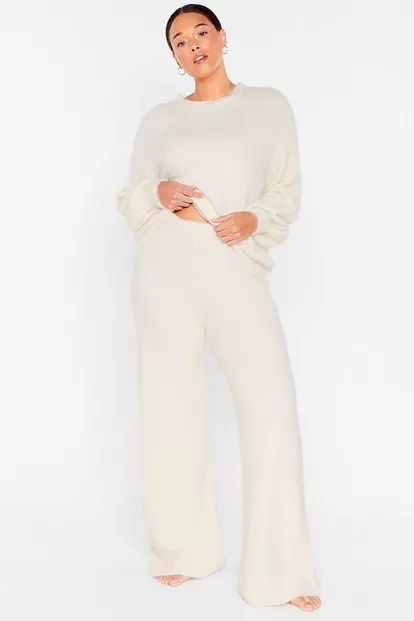 It Takes Two Baby Plus Fluffy Knit Lounge Set | Nasty Gal (US)