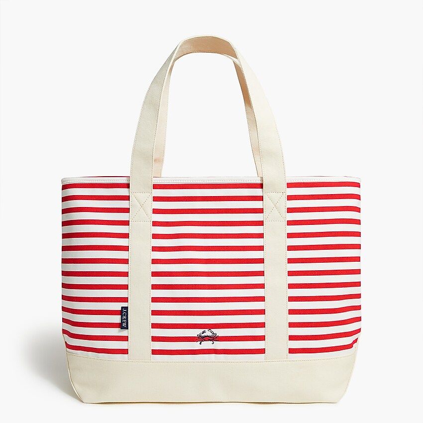 Large canvas zip-top tote | J.Crew Factory