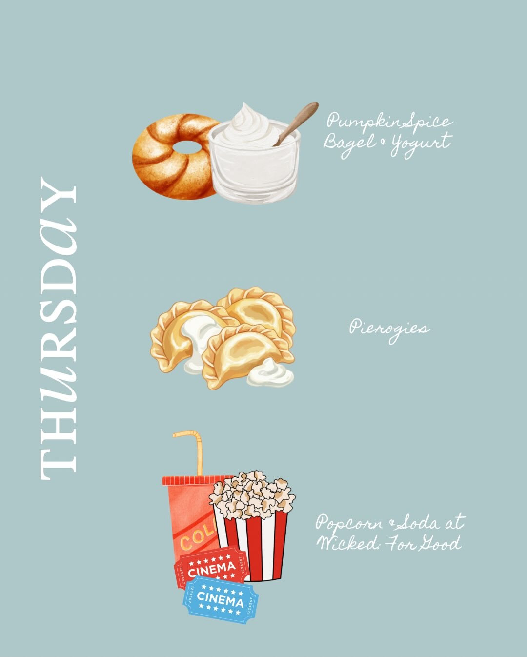 Good morning from a bright, sunny island. It is way too hot for November and the air felt almost summer-like when I stepped outside. 

Last night’s errands somehow turned into an impromptu date night on the seawall. I ordered an apple mule that I now want to recreate at home. Chad had BBQ ribs and I had a plate of Fish & Chips that pulled us right into talking about Ivar’s and all the food we miss from the Washington coast. It turned into one of those easy conversations about the things we want to do when we finally get back there.

Brunch today will be a pumpkin spice bagel with yogurt. Dinner will be pierogies so I can cook only what is needed. Lily is at a friend’s house, so I will be ready whether she comes home hungry or not.

The big thing today is Wicked in theaters. Chad is on a forty eight hour shift, so I am going by myself this afternoon. I will see it again on Sunday with Lily and Chad because I have waited almost a year for this movie and I am not holding back.

What are you having today? I hope something fun or comforting finds its way into your Thursday.

Gracefully yours,
🫶🏻 Jeanie Jo

#LTKdayinmylife #LTKHome #LTKfoodie