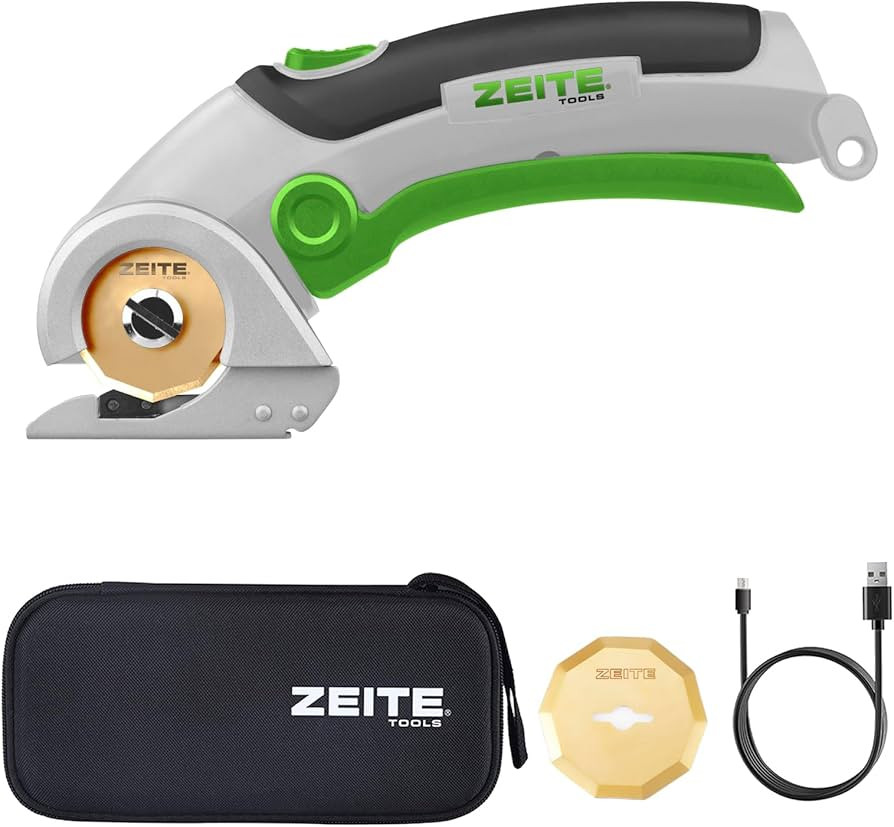ZEITE 4V Cordless Scissors,Electric Cardboard Box Cutter with Titanium Coated HSS Blades,Ideal fo... | Amazon (US)