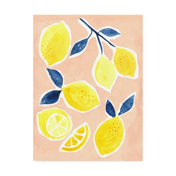 Trademark Fine Art 'Lemon Love I' Canvas Art by Victoria Borges | Walmart (US)