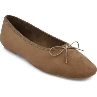 MIA Tinna Faux Leather Ballet Flat in Stone at Nordstrom, Size 8 | Nordstrom