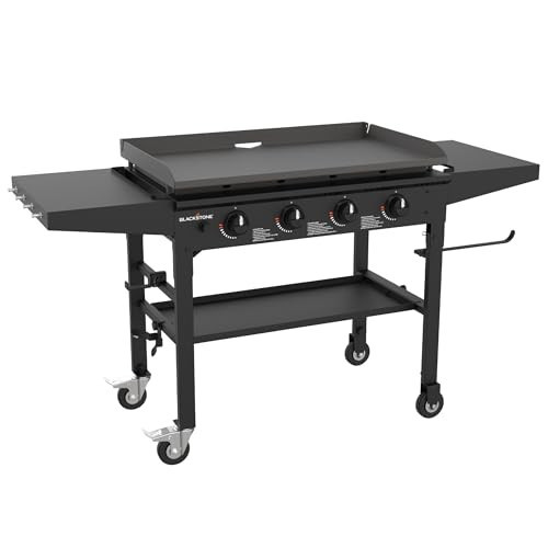 Blackstone 1554 36” Omnivore Griddle with Folding Side Shelves, Powder Coated Steel, Black | Amazon (US)