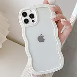 Caseative Cute Curly Wave Frame Shape Shockproof Soft Compatible with iPhone Case (White,iPhone 1... | Amazon (CA)
