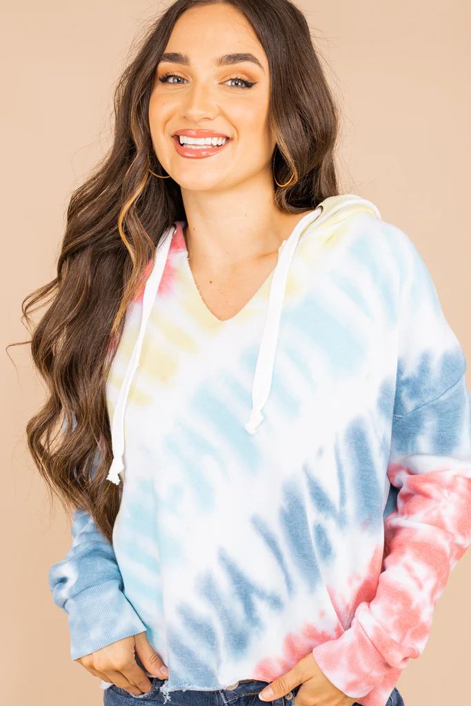 Keep You In Mind Aloha Blue Tie Dye Hoodie | The Mint Julep Boutique