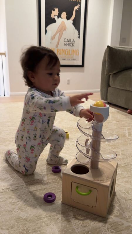 Just starting to play with the Lovevery 12 month old Montessori Play kit with ball slide for baby! 

#LTKkids #LTKGiftGuide #LTKbaby