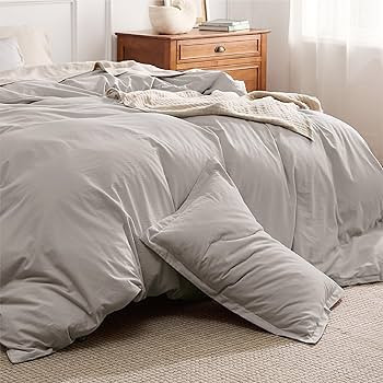 Bedsure 100% Stone Washed Cotton Duvet Cover King - Stone Color Minimalist Cotton Duvet Cover Set... | Amazon (US)
