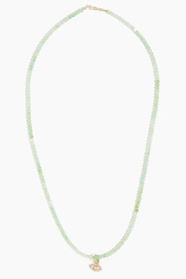 Evil Eye Necklace in Chrysoprase | Hampden Clothing