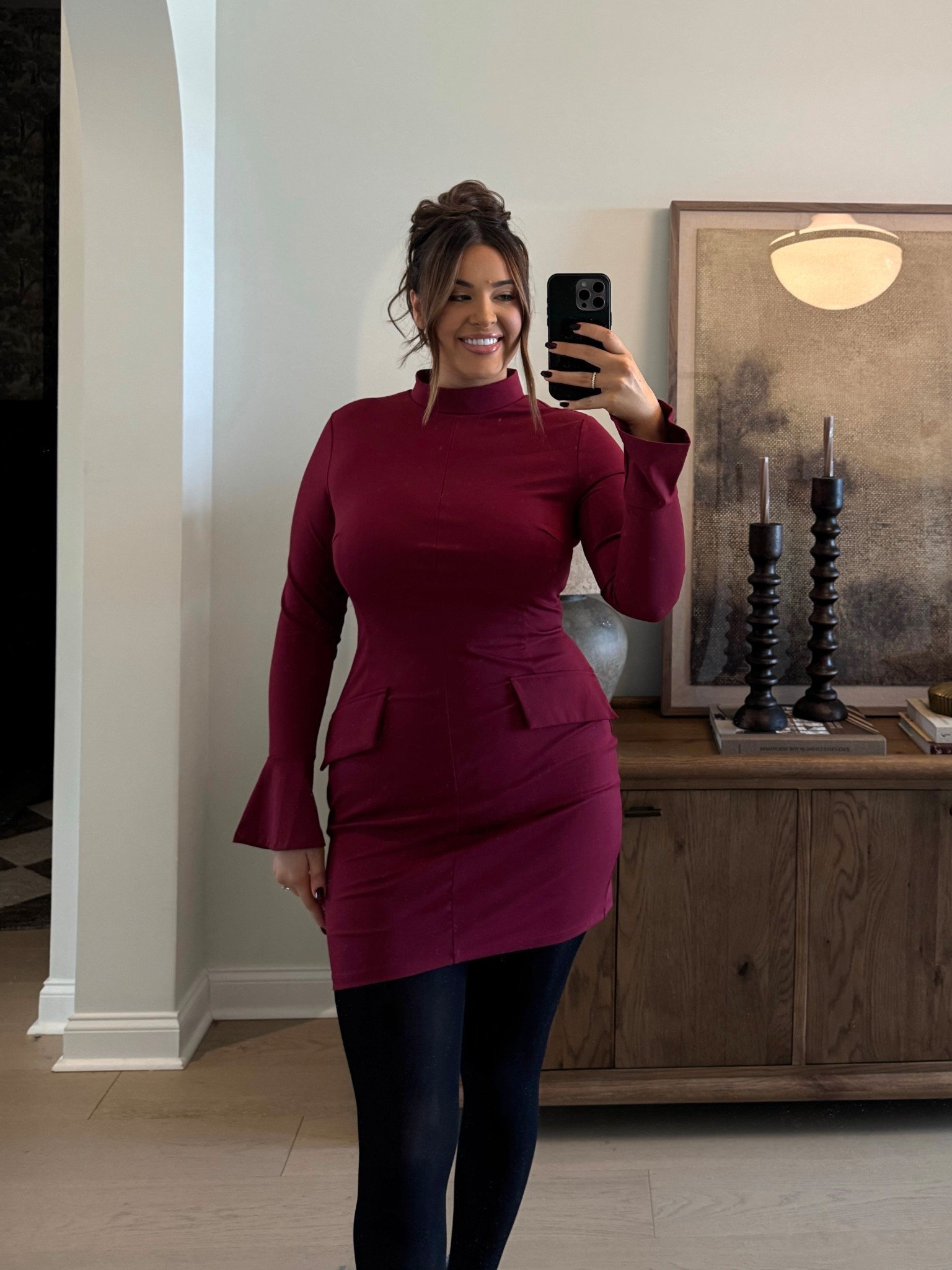 Amazon burgundy holiday long sleeve dress ♥️

#LTKMidsize #LTKHoliday