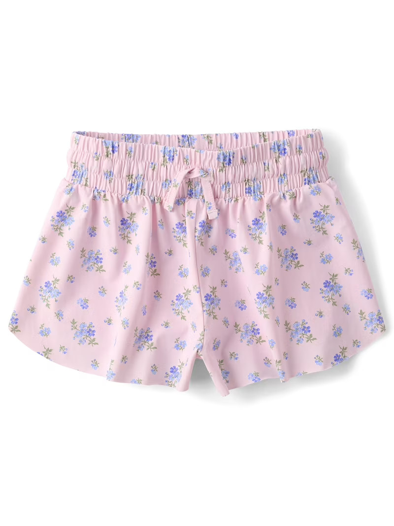 The Children's Place Girls Quick Dry Pull-On Floral Flowy Shorts, Sizes XS-XXL | Walmart (US)