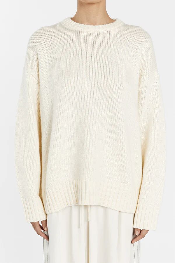 LILAH CREAM LONGLINE KNIT JUMPER | DISSH