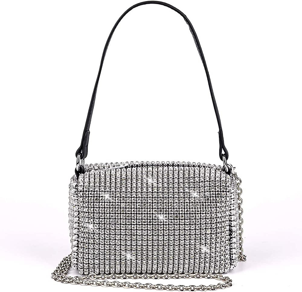 Bling Bling Crystals Evening Clutch Bag for Women Girls Sparkling Crossbody Bag Wedding Prom Part... | Amazon (US)