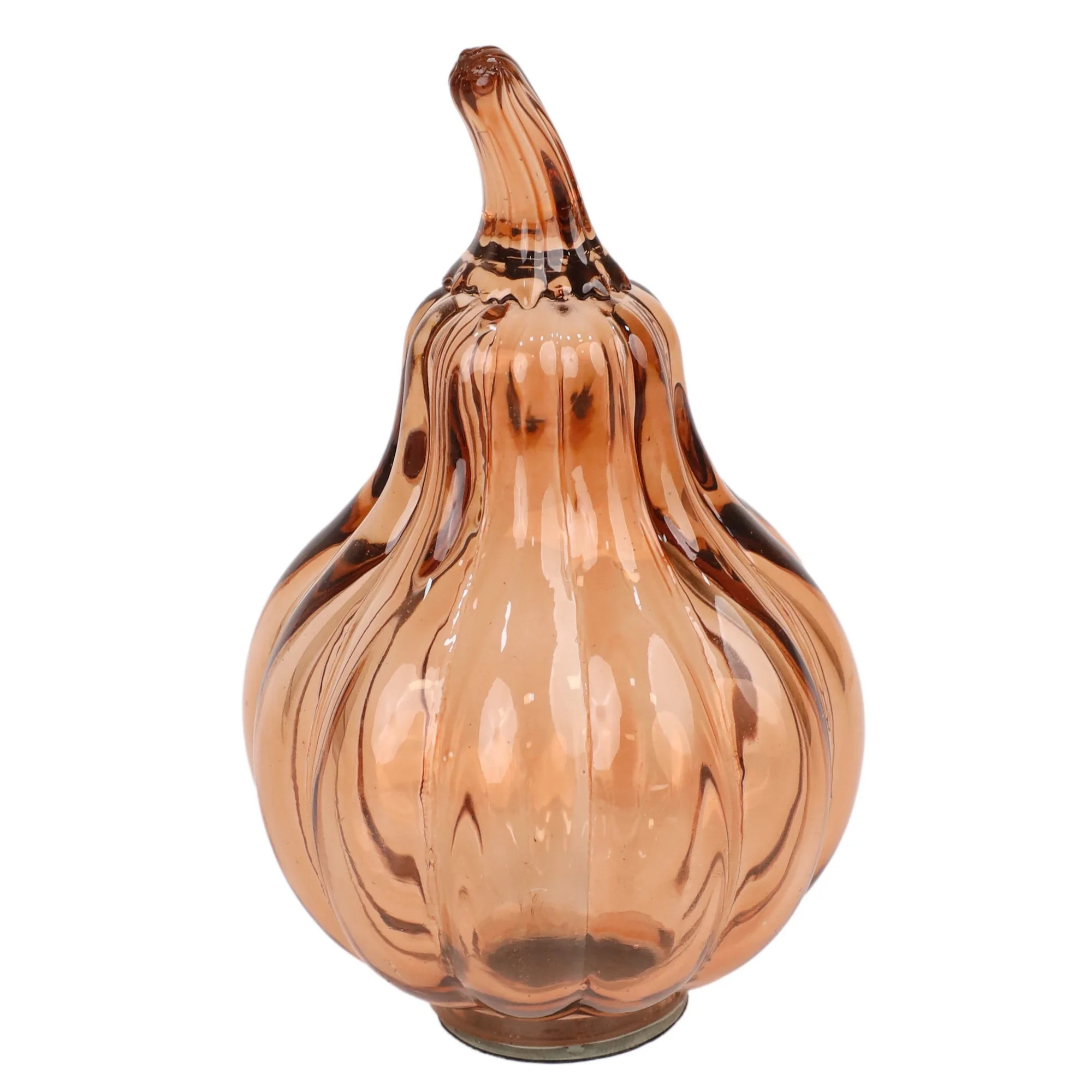 Glass Pumpkin Decoration, Orange, 6.25", Harvest by Way To Celebrate | Walmart (US)