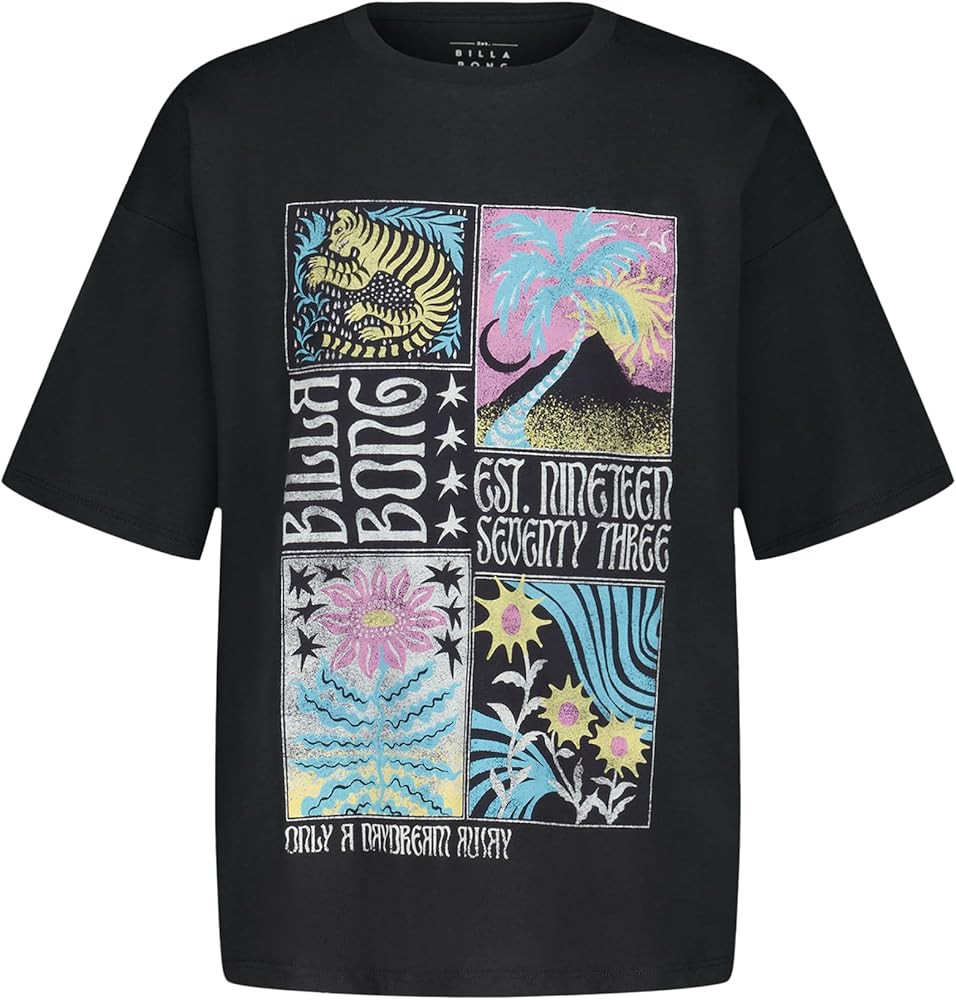 Billabong Girls' Premium Short Sleeve Oversized Fit Graphic T-Shirt | Amazon (US)
