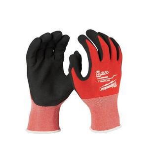 Milwaukee Large Red Nitrile Level 1 Cut Resistant Dipped Work Gloves 48-22-8902 - The Home Depot | The Home Depot