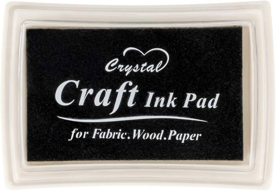 Black Ink Pad Finger Washable Kids Stamp Ink Pad for Rubber Stamps Paper Scrapbooking | Amazon (US)