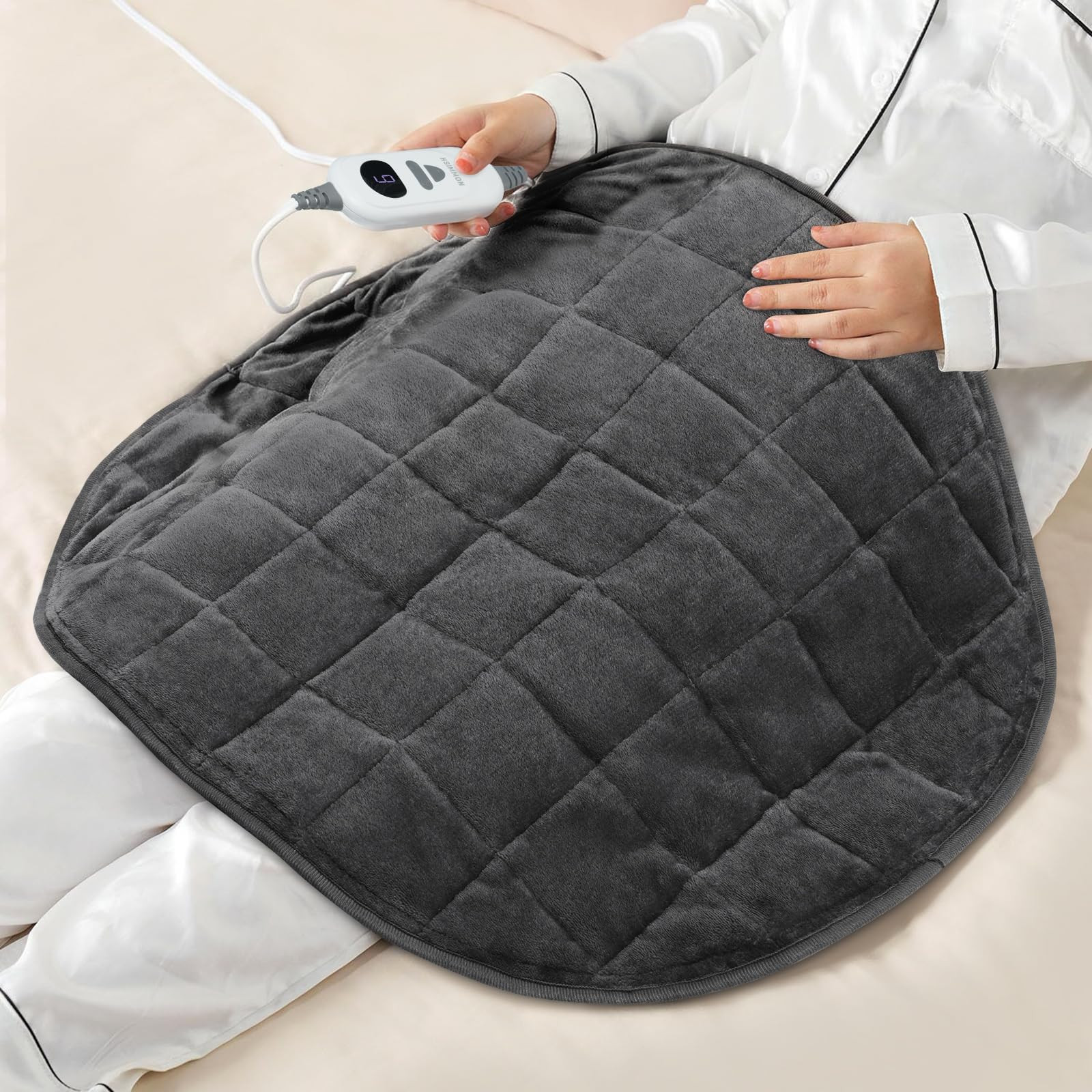 NOWWISH 5lbs Weighted Heating Pad for Women, Electric Heated Weighted Blanket with 6 Heat Setting... | Amazon (US)