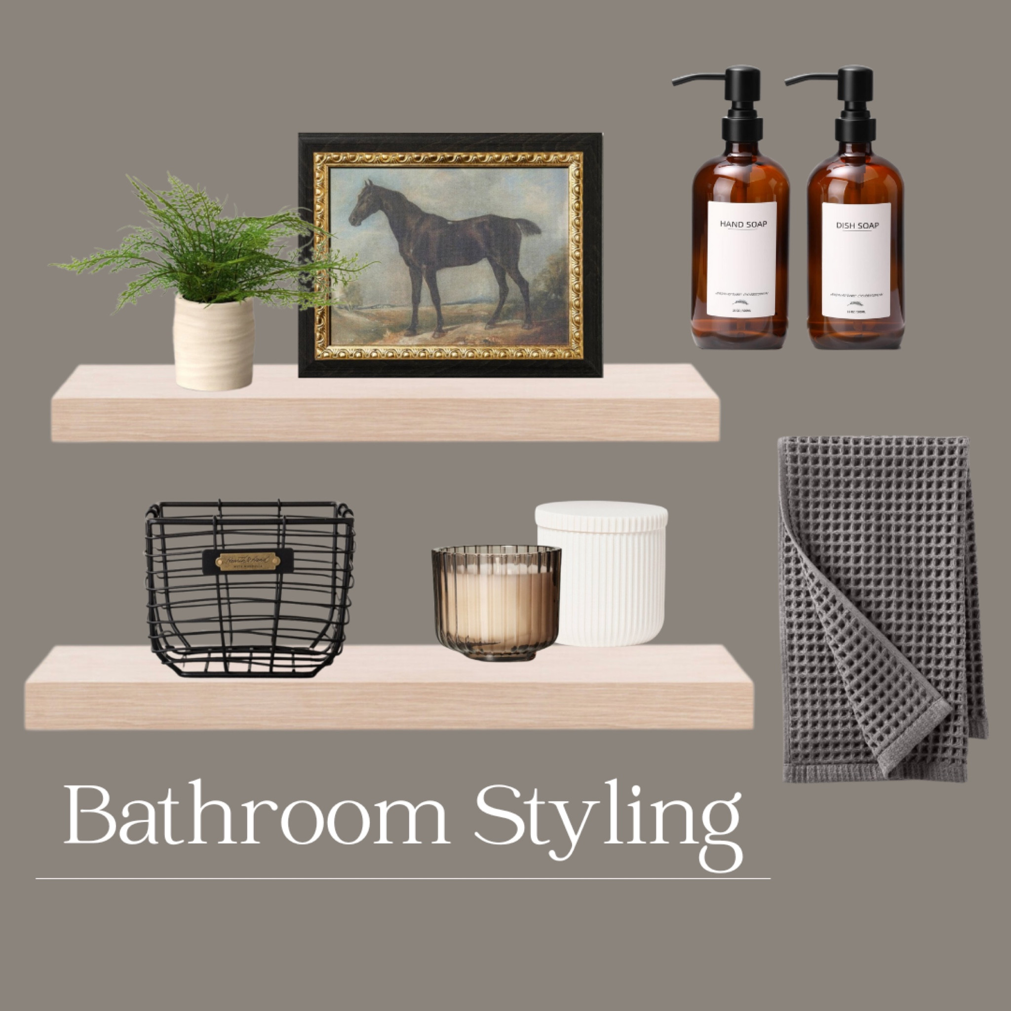 Bathroom shelves styling, over the toilet shelves, bathroom decor, modern vintage bathroom

#LTKstyletip #LTKSeasonal #LTKhome