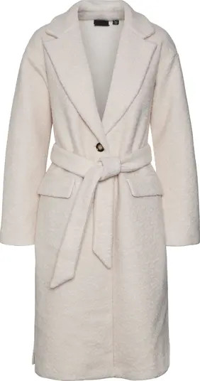 VERO MODA CURVE Garbo Belted Coat | Nordstrom | Nordstrom