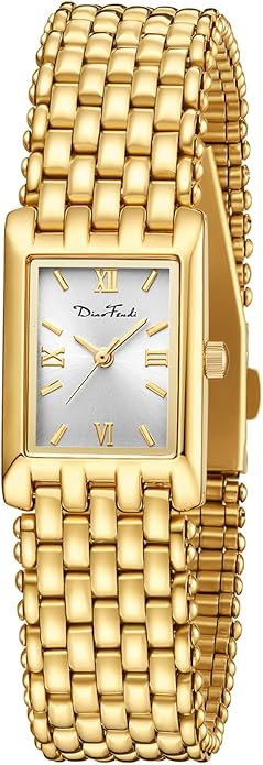 Diaofendi Gold Watches for Women Luxury Ladies Quartz Wrist Watches Stainless Steel Bracelet,Vint... | Amazon (US)