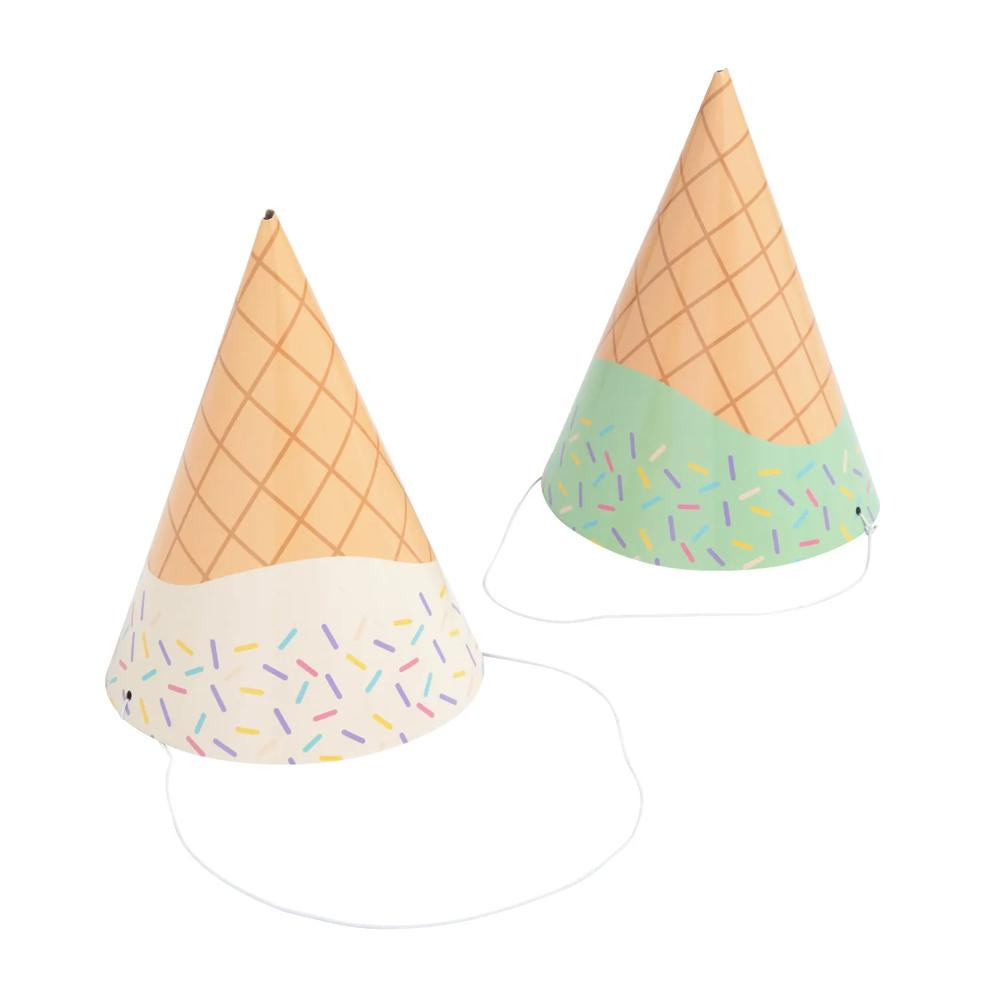 8 Pc 6.25"Ice Cream Cone Party Hats | Oriental Trading Company