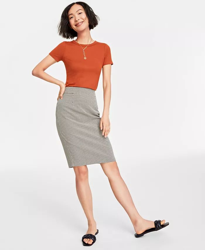 Women's Double-Weave Pencil Skirt, Created for Macy's | Macy's