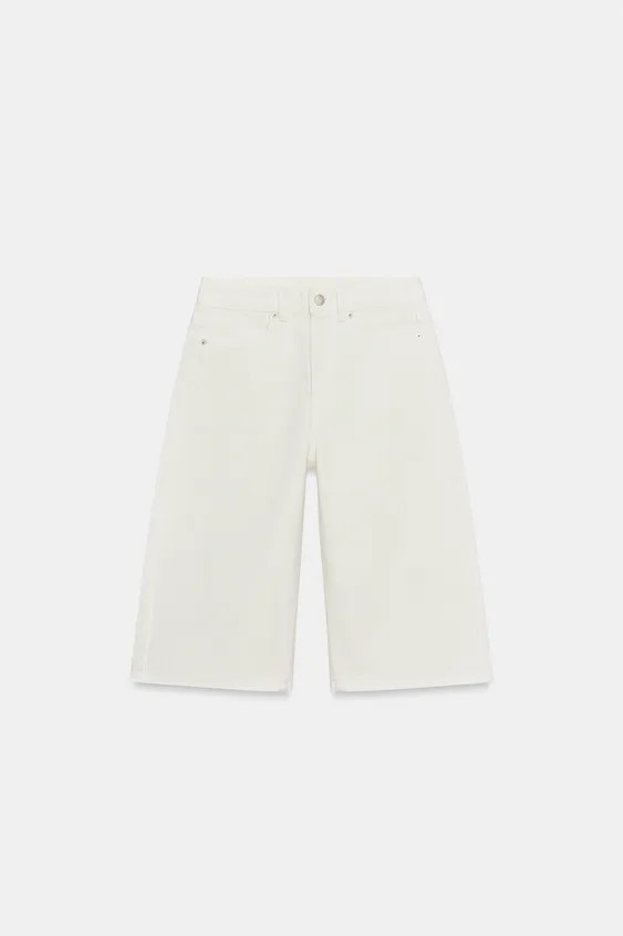 ZW COLLECTION MID-RISE DENIM SHORTS | Zara Canada