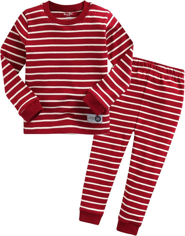 VAENAIT BABY 12M-12Y Kids Boys Girls Unisex Toddler Colorful Stripe/Simple Holiday Sleepwear Paja... | Amazon (US)