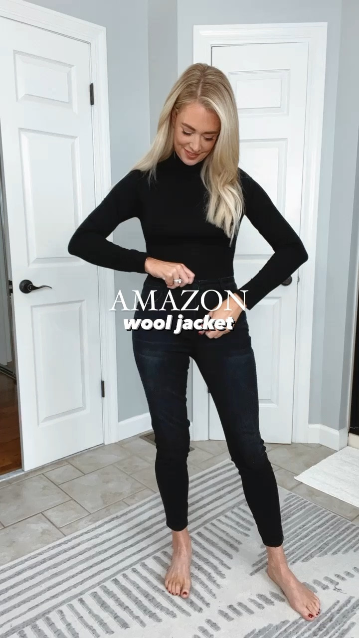 Amazon Wool Jacket // I’m wearing a small in jacket & bodysuit and 2 in jeans (everything fits true to size)

Winter outfits, Amazon jacket, wool coat, jeans, black jeans, boots, fall outfits, cold weather 

#LTKfindsunder50 #LTKSeasonal #LTKstyletip